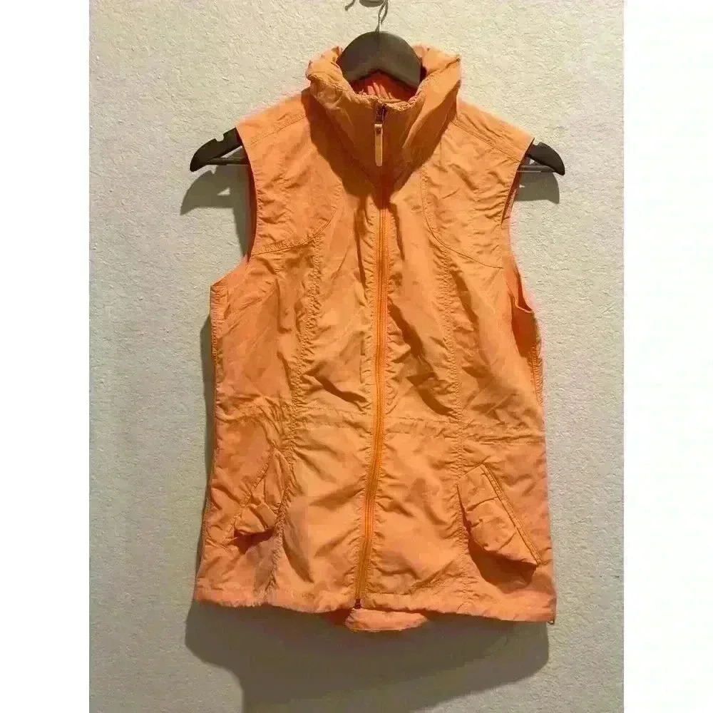 Eddie Bauer Womens Travex Vest Size S Orange‎ Outdoor Hiking Sports Traveling